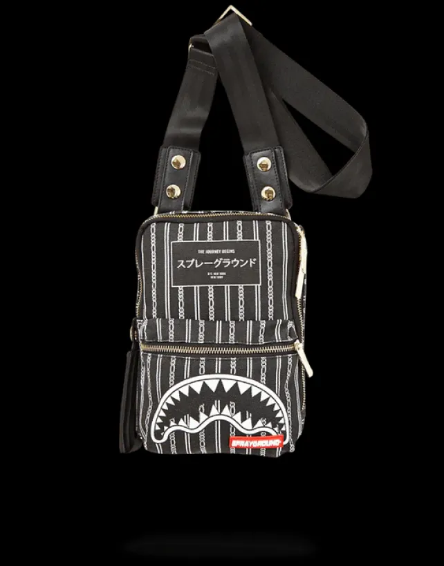 SLINGS>SPRAYGROUND REVERSE BLACK SHARKS IN PARIS SLING