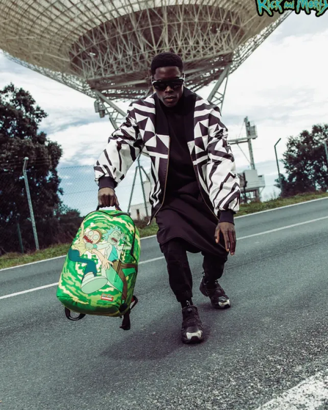 BACKPACKS>SPRAYGROUND RICK u0026 MORTY PORTAL SHARK BACKPACK