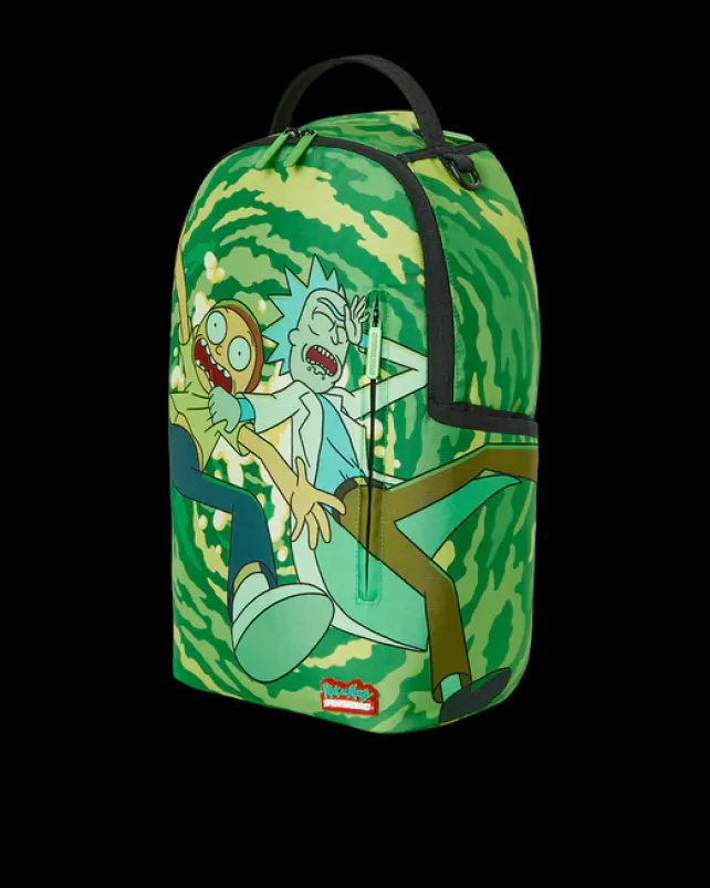 BACKPACKS>SPRAYGROUND RICK u0026 MORTY PORTAL SHARK BACKPACK