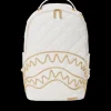 BACKPACKS>SPRAYGROUND RIVIERA LE BLANC GOLD CHAIN SHARK BACKPACK (DLXV)