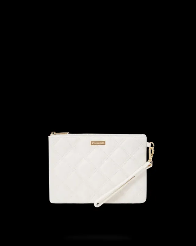 CROSSOVER CLUTCHES>SPRAYGROUND RIVIERA LE BLANC GOLD CHAIN SHARK CROSSOVER CLUTCH