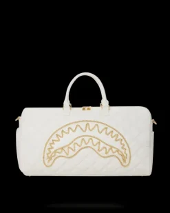DUFFLES>SPRAYGROUND RIVIERA LE BLANC GOLD CHAIN SHARK DUFFLE