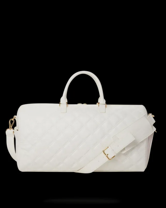 DUFFLES>SPRAYGROUND RIVIERA LE BLANC GOLD CHAIN SHARK DUFFLE