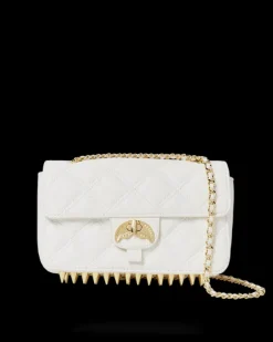 HANDBAGS>SPRAYGROUND RIVIERA LE BLANC GOLD CHAIN SHARK HANDBAG