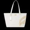 TOTES|HANDBAGS>SPRAYGROUND RIVIERA LE BLANC GOLD CHAIN SHARK TOTE