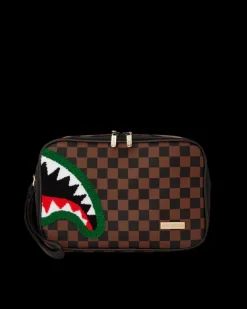 TOILETRIES AKA MONEY BAGS>SPRAYGROUND ROMEO AIR ITALIA SHARK TOILETRY BAG