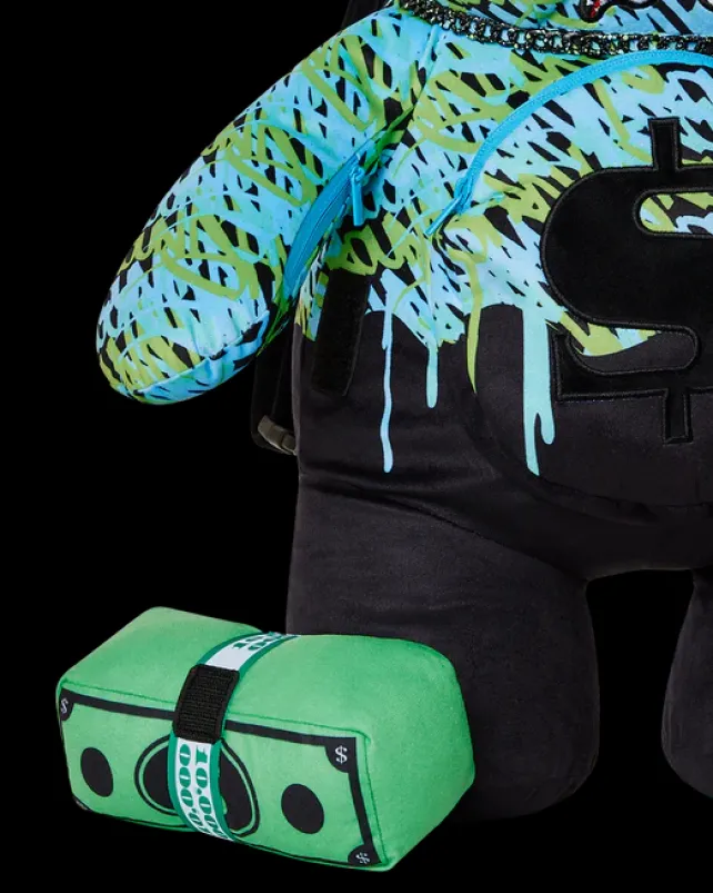 TEDDY BEAR BACKPACKS|BACKPACKS>SPRAYGROUND ROUGE THE GAWD MONEYBEAR TEDDYBEAR BACKPACK
