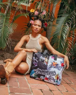 TOTES|BEACH & GYM TOTES>SPRAYGROUND SHADOW FLIGHT BEACH TOTE