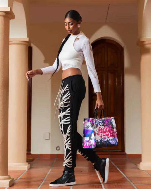 TOTES|HANDBAGS>SPRAYGROUND SHARK ATELIER TORTUGA TOTE