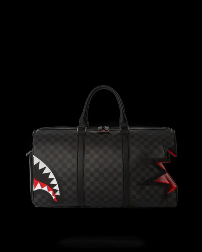 DUFFLES>SPRAYGROUND SHARK BITE SHARKS IN PARIS GRAY DUFFLE