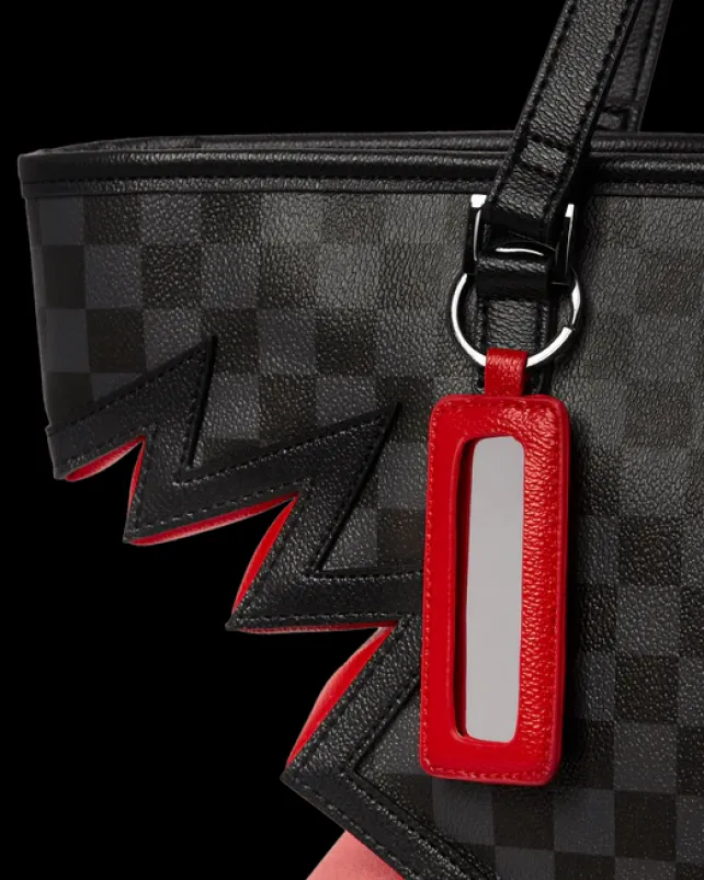 TOTES>SPRAYGROUND SHARK BITE SHARKS IN PARIS GRAY TOTE