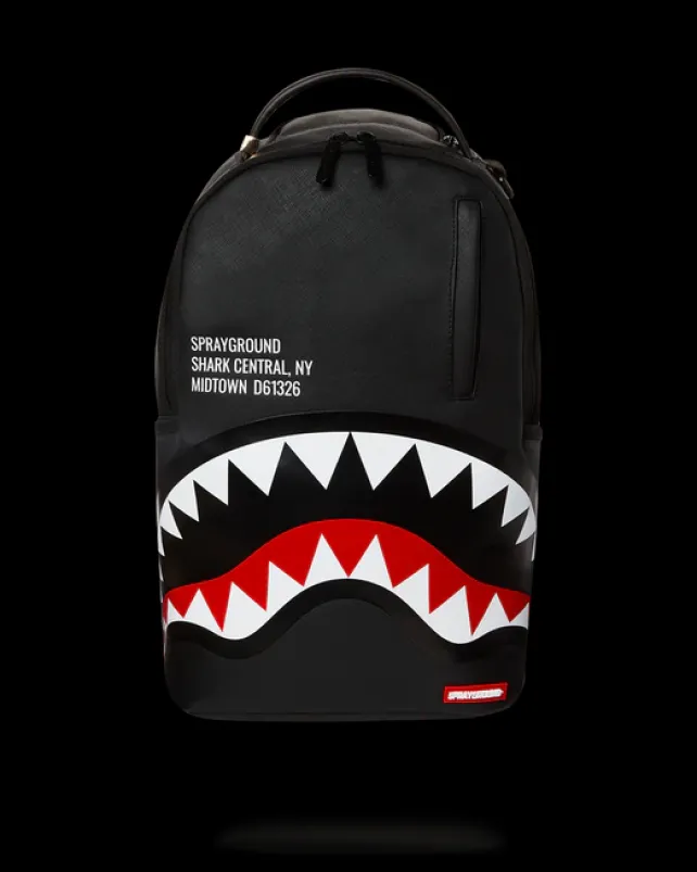 BACKPACKS>SPRAYGROUND SHARK CENTRAL (BLACK) (DLXV)