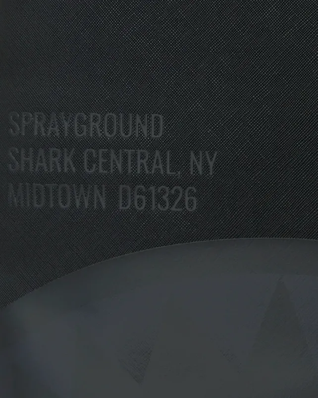 BACKPACKS>SPRAYGROUND SHARK CENTRAL (BLK ON BLK) BACKPACK (DLXV)