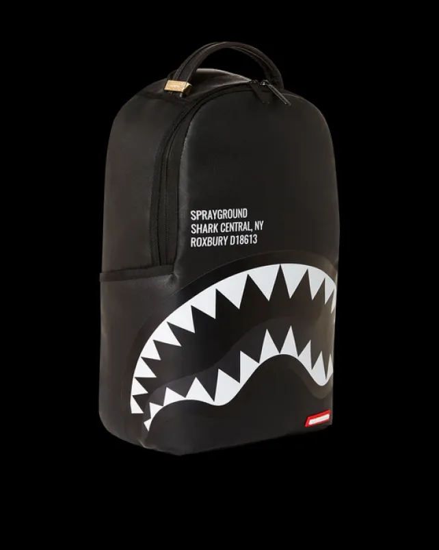 BACKPACKS>SPRAYGROUND SHARK CENTRAL BLK/GRAY BACKPACK (DLXV)