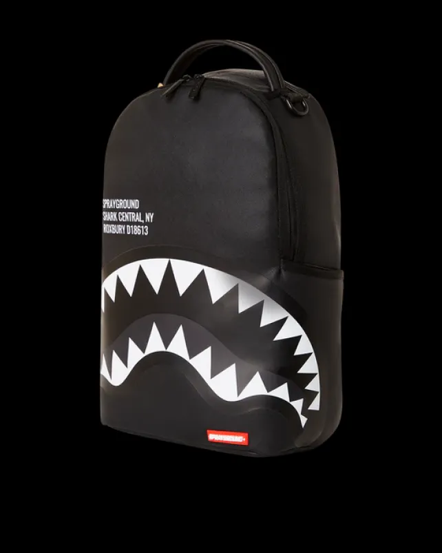 BACKPACKS>SPRAYGROUND SHARK CENTRAL BLK/GRAY BACKPACK (DLXV)