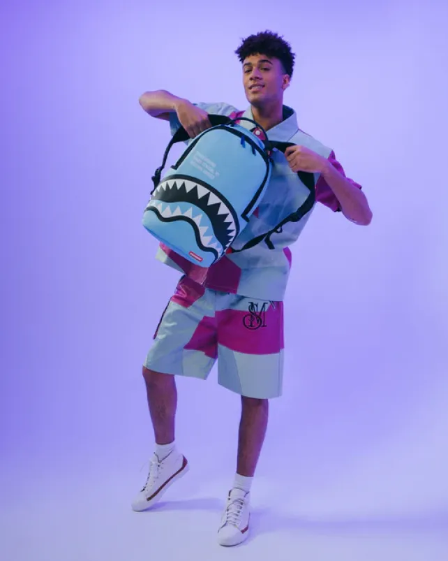 BACKPACKS>SPRAYGROUND SHARK CENTRAL (BLUE) BACKPACK (DLXV)