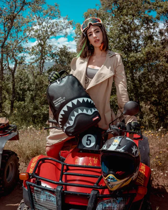 BACKPACKS>SPRAYGROUND SHARK CENTRAL GREYTONE BACKPACK (DLXV)