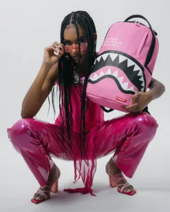 BACKPACKS>SPRAYGROUND SHARK CENTRAL (PINK) BACKPACK (DLXV)