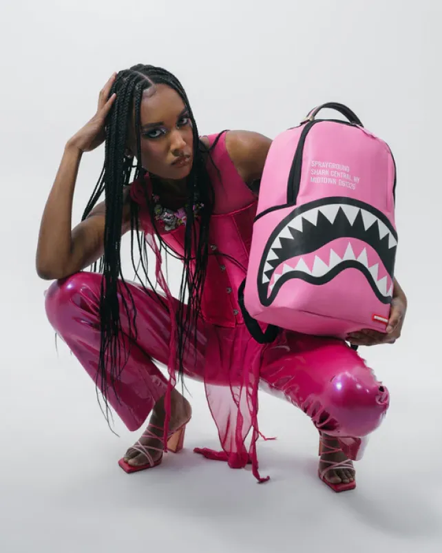 BACKPACKS>SPRAYGROUND SHARK CENTRAL (PINK) BACKPACK (DLXV)