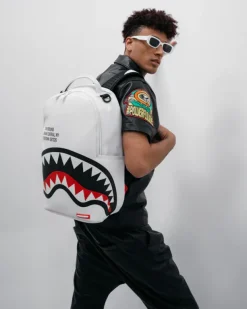 BACKPACKS>SPRAYGROUND SHARK CENTRAL (WHT) BACKPACK (DLXV)