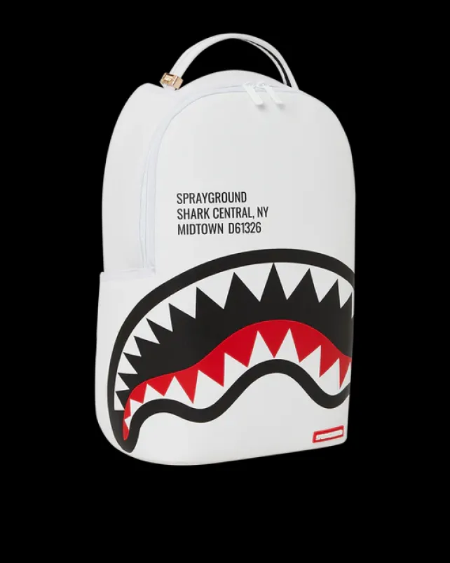 BACKPACKS>SPRAYGROUND SHARK CENTRAL (WHT) BACKPACK (DLXV)