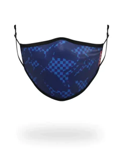 FACE MASKS>SPRAYGROUND SHARK CHECK (BLUE) FACE MASK