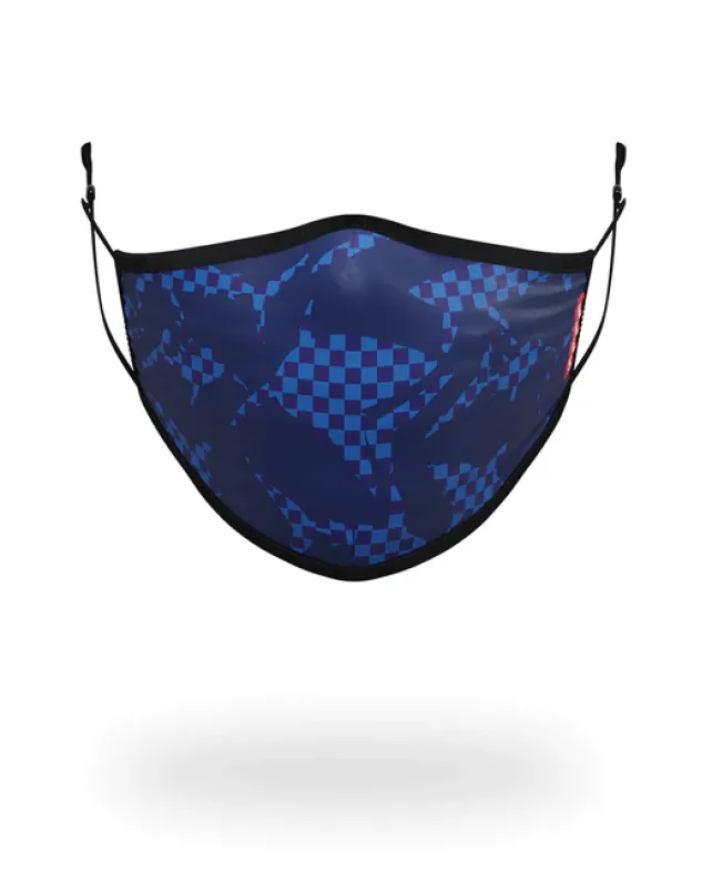 FACE MASKS>SPRAYGROUND SHARK CHECK (BLUE) FACE MASK