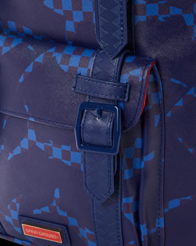 HILLS|BACKPACKS>SPRAYGROUND SHARK CHECK (BLUE) HILLS BACKPACK