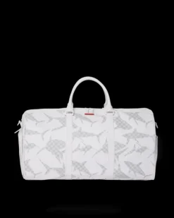 DUFFLES>SPRAYGROUND SHARK CHECK (WHITE) DUFFLE