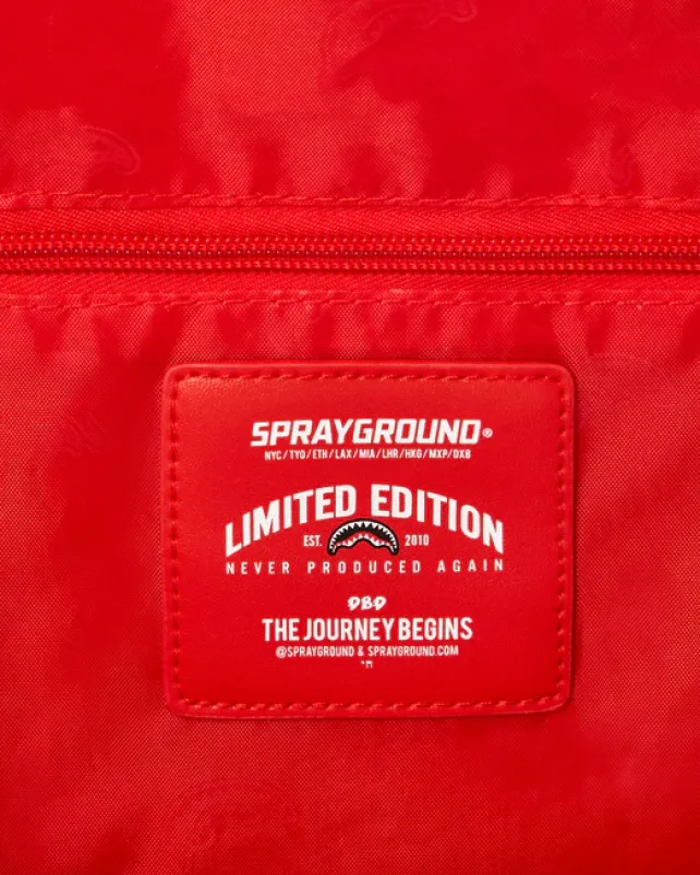 DUFFLES>SPRAYGROUND SHARK CHECK (WHITE) DUFFLE
