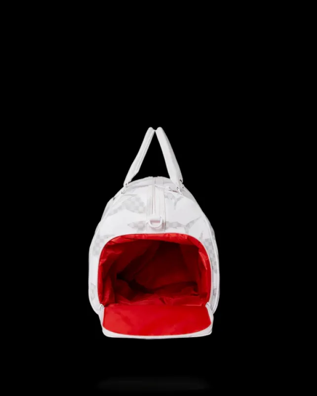 DUFFLES>SPRAYGROUND SHARK CHECK (WHITE) DUFFLE