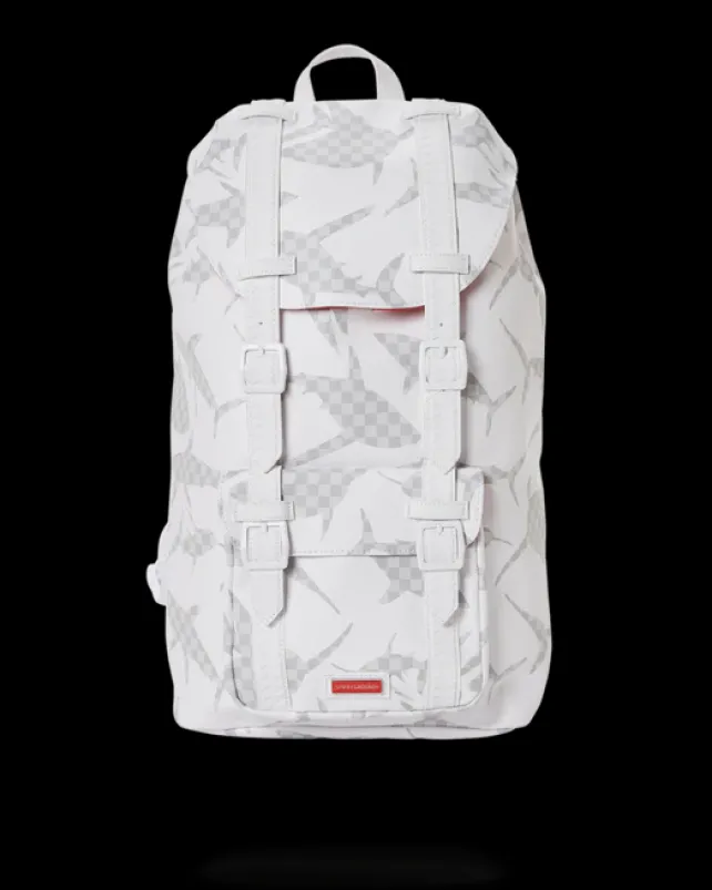 HILLS|BACKPACKS>SPRAYGROUND SHARK CHECK (WHITE) HILLS BACKPACK