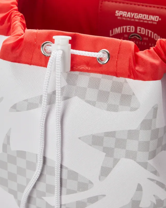 HILLS|BACKPACKS>SPRAYGROUND SHARK CHECK (WHITE) HILLS BACKPACK