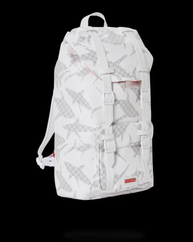 HILLS|BACKPACKS>SPRAYGROUND SHARK CHECK (WHITE) HILLS BACKPACK