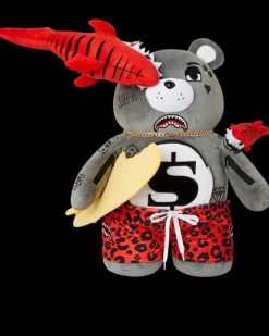 TEDDY BEAR BACKPACKS|BACKPACKS>SPRAYGROUND SHARK FRIENDS MONEYBEAR TEDDYBEAR BACKPACK