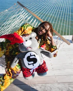 TEDDY BEAR BACKPACKS|BACKPACKS>SPRAYGROUND SHARK FRIENDS MONEYBEAR TEDDYBEAR BACKPACK