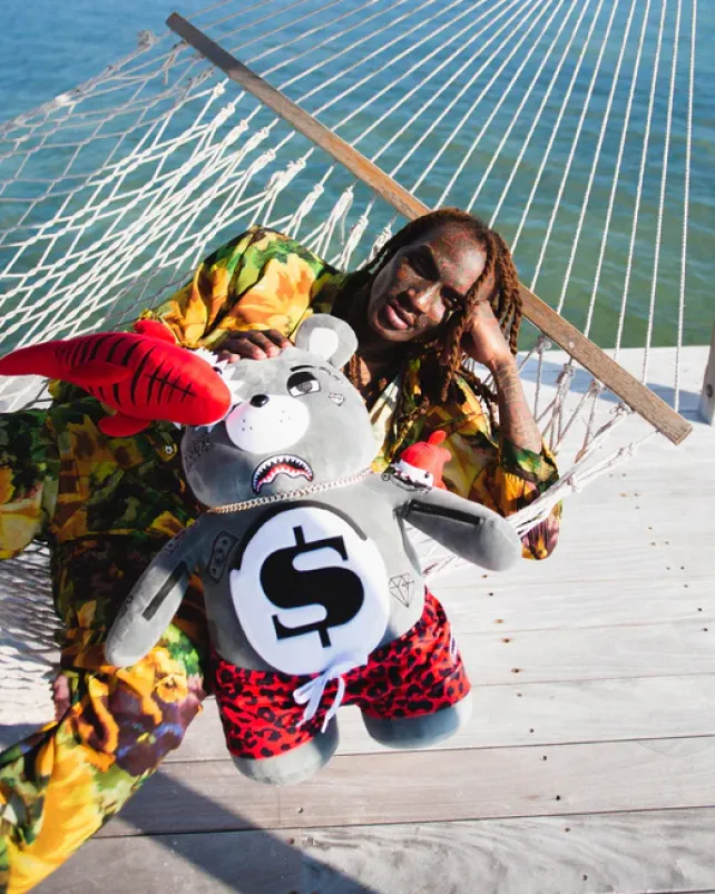 TEDDY BEAR BACKPACKS|BACKPACKS>SPRAYGROUND SHARK FRIENDS MONEYBEAR TEDDYBEAR BACKPACK