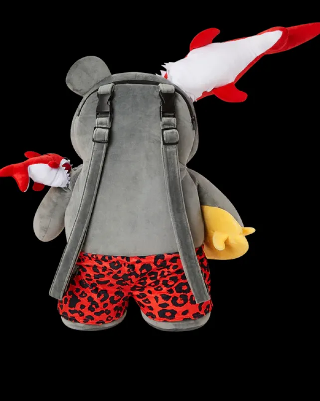TEDDY BEAR BACKPACKS|BACKPACKS>SPRAYGROUND SHARK FRIENDS MONEYBEAR TEDDYBEAR BACKPACK