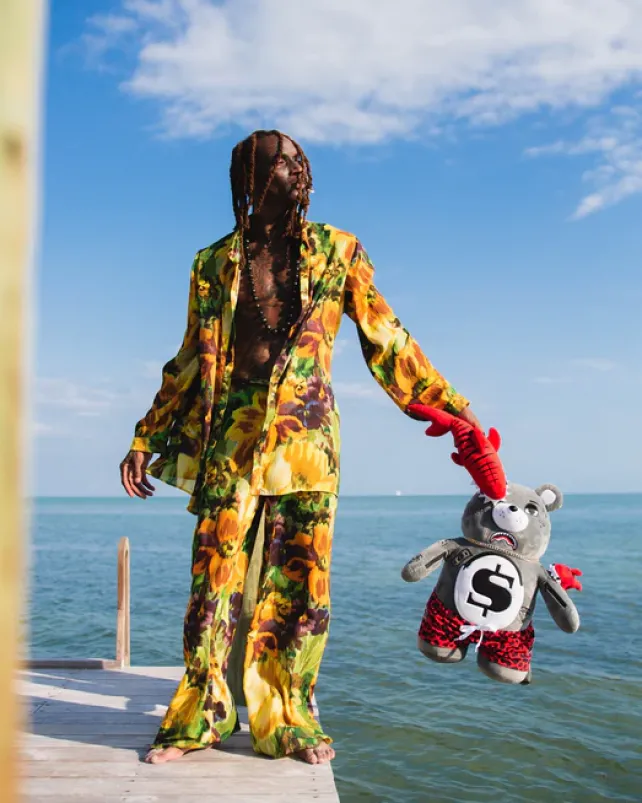 TEDDY BEAR BACKPACKS|BACKPACKS>SPRAYGROUND SHARK FRIENDS MONEYBEAR TEDDYBEAR BACKPACK
