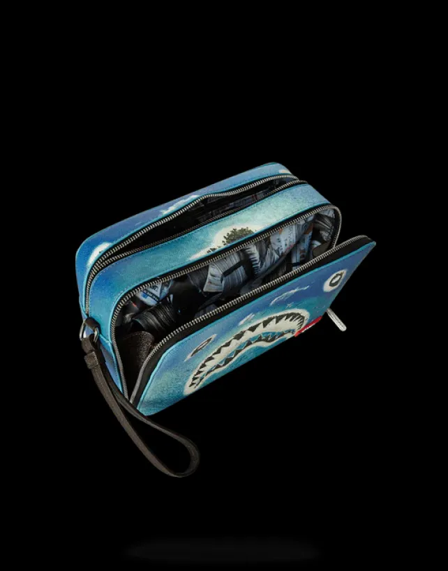 TOILETRIES AKA MONEY BAGS>SPRAYGROUND SHARK ISLAND TOILETRY AKA MONEY BAG