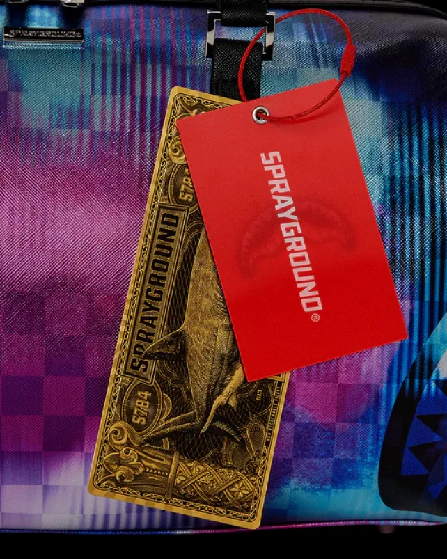 DUFFLES>SPRAYGROUND SHARKCLUB ELECTRONICA MINI DUFFLE