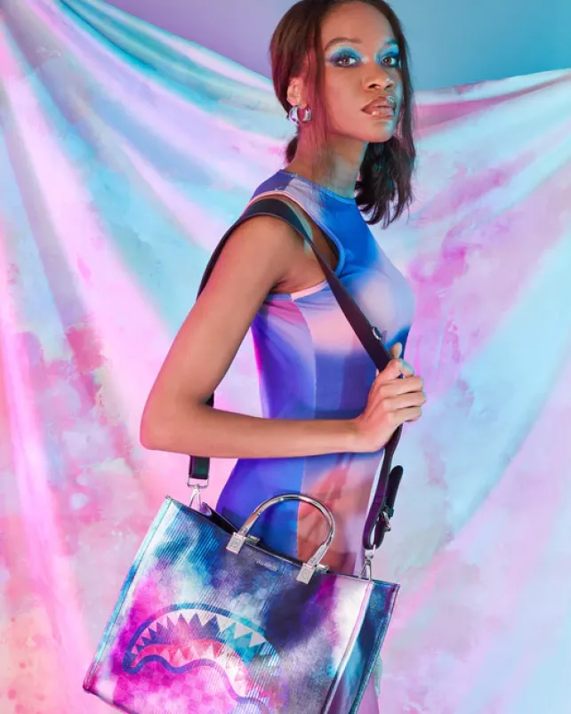 TOTES|HANDBAGS>SPRAYGROUND SHARKCLUB ELECTRONICA TORTUGA TOTE