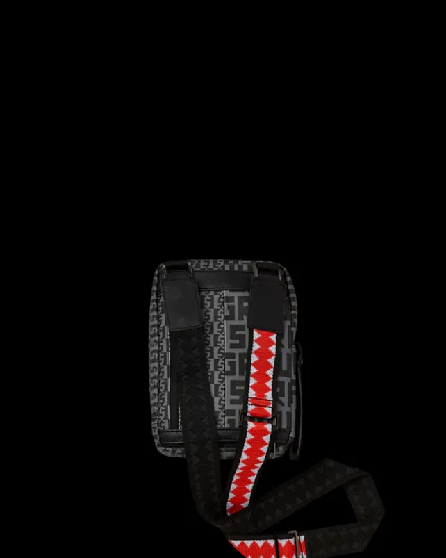 SLINGS|CROSSBODYS>SPRAYGROUND SHARKFINITY STEALTH PILOT MESSENGER SLING BAG