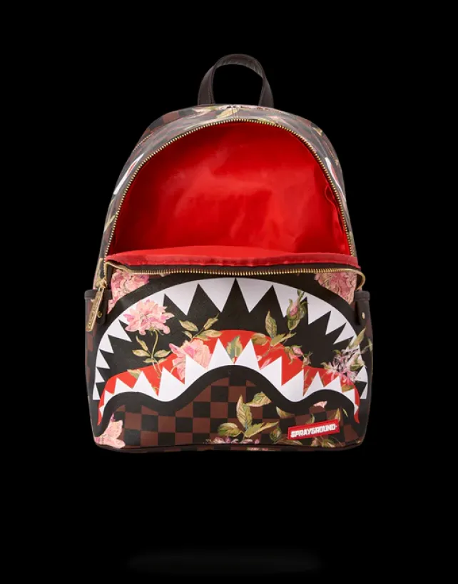 SAVAGES|BACKPACKS>SPRAYGROUND SHARKFLOWER SAVAGE BACKPACK (SMALLER MORE ELEGANT BACKPACK)