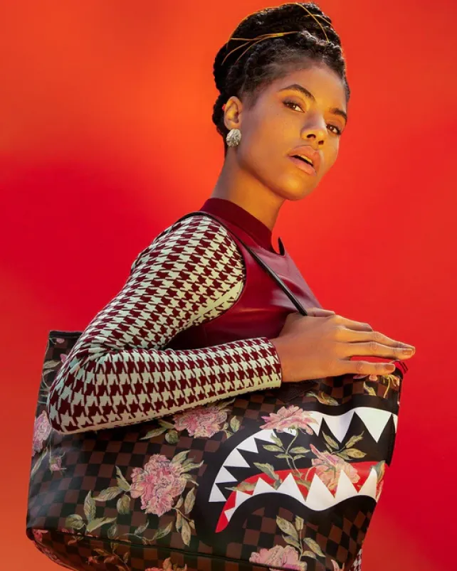 TOTES>SPRAYGROUND SHARKFLOWER TOTE