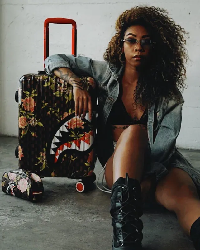 CARRY-ON LUGGAGE>SPRAYGROUND SHARKFLOWER 21.5u201d CARRY-ON SHARKNAUTICS LUGGAGE