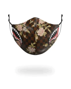 FACE MASKS>SPRAYGROUND SHARKFLOWER VEGAN LEATHER FACE MASK