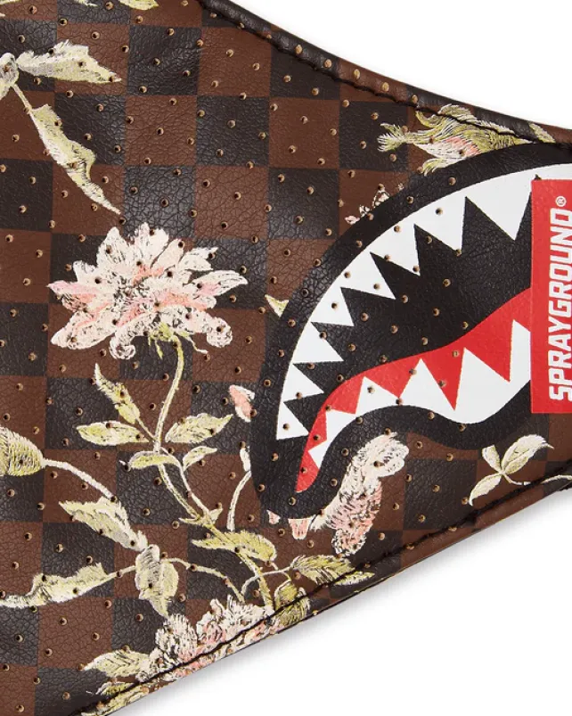 FACE MASKS>SPRAYGROUND SHARKFLOWER VEGAN LEATHER FACE MASK