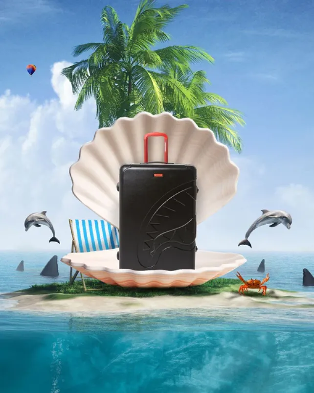 LUGGAGE SETS|FULL-SIZE LUGGAGE>SPRAYGROUND SHARKITECTURE MOLDED 2 PC LUGGAGE SET