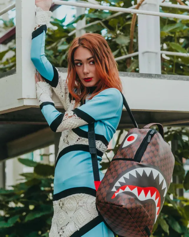 BACKPACKS>SPRAYGROUND SHARKS AND SKULLS BACKPACK (DLXV)